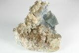 Sharp, Multi-Colored Cubic Fluorite Crystal Cluster - China #186034-1
